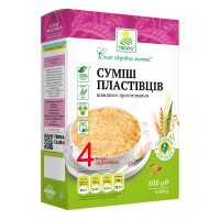 Суміш пластівців 4 види зернових швидкого приготування – коробка | 600 г