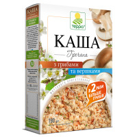 Каша гречана з грибами та вершками миттєвого приготування – коробка | 190 г | 5 пакетиків по 38 г